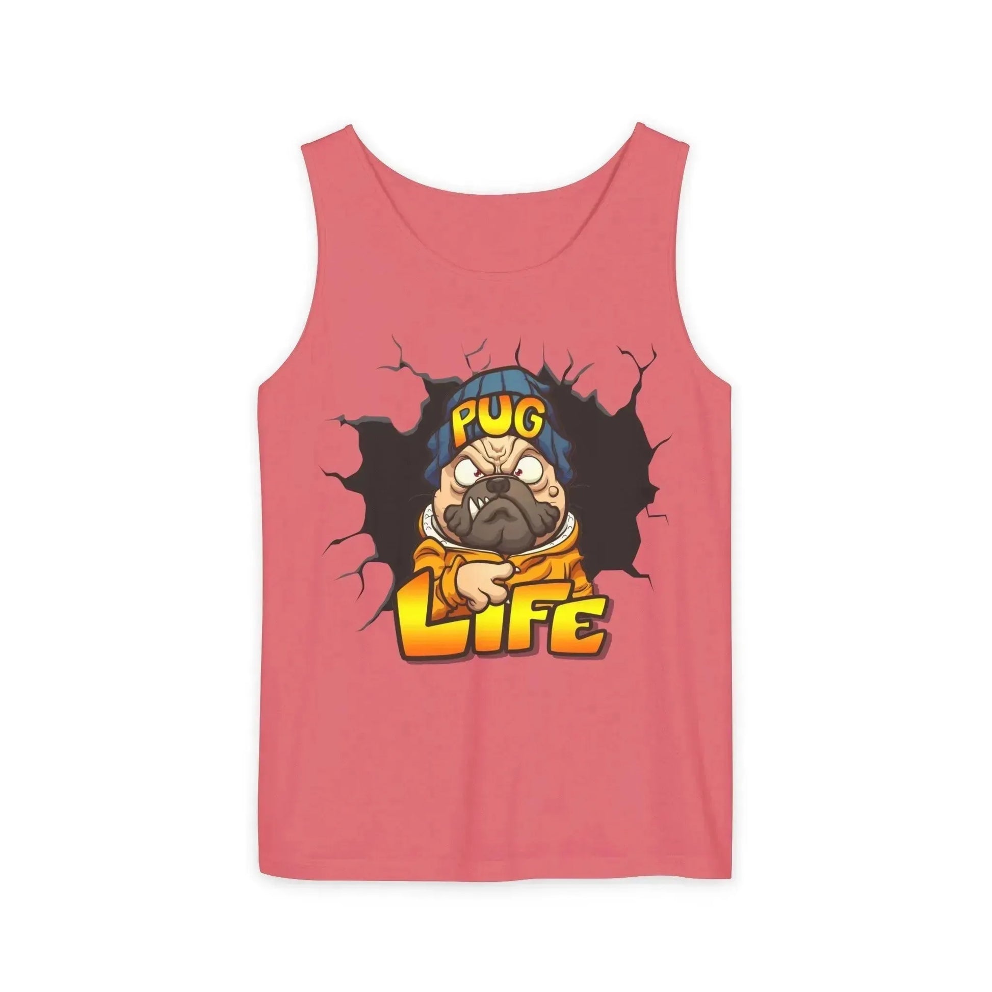 Cool Pug Life Unisex Garment-Dyed Tank Top - Vkamian