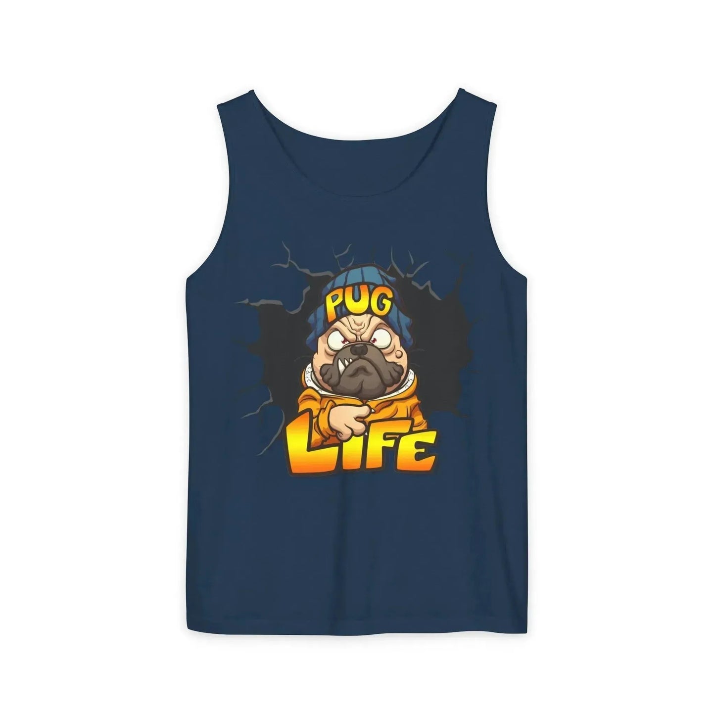 Cool Pug Life Unisex Garment-Dyed Tank Top - Vkamian