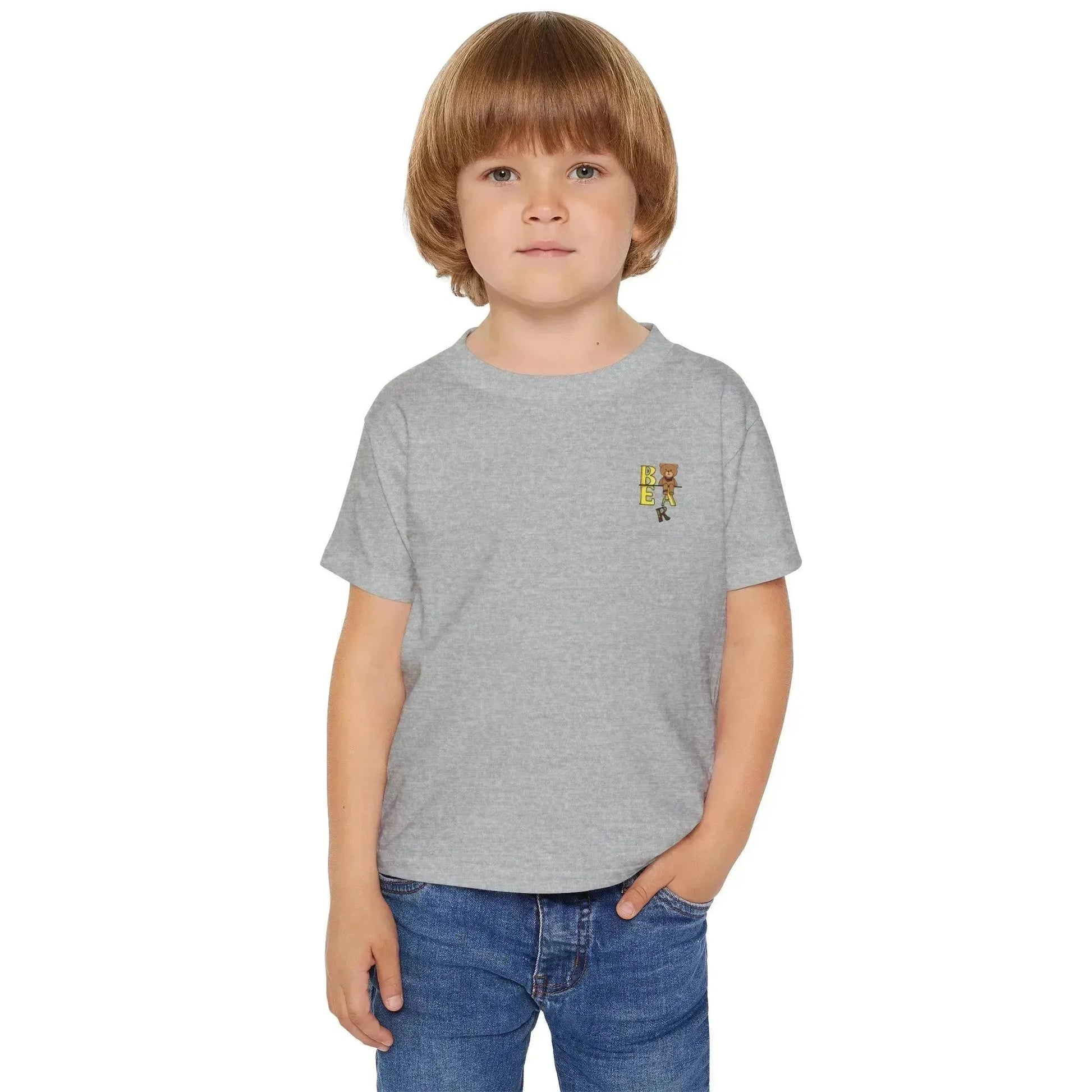 Cute Bear Heavy Cotton T-Shirt for Kids - Vkamian