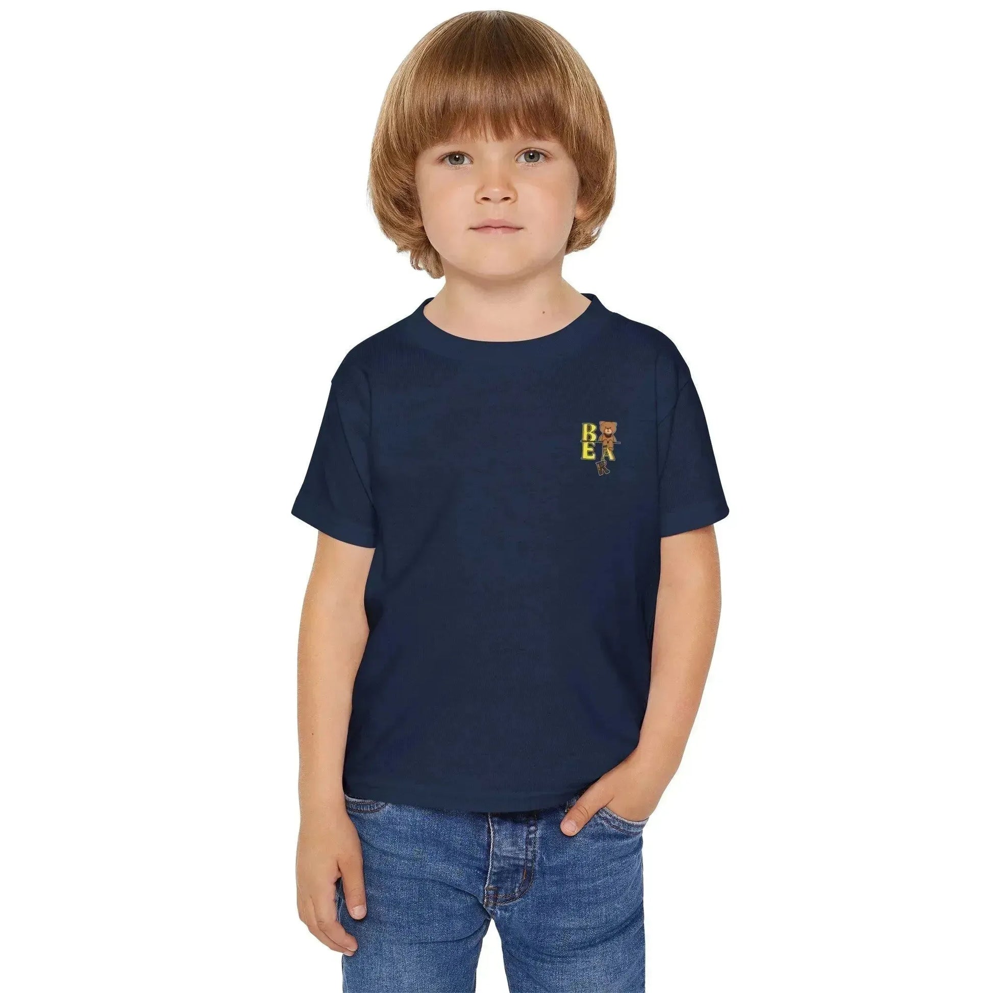 Cute Bear Heavy Cotton T-Shirt for Kids - Vkamian