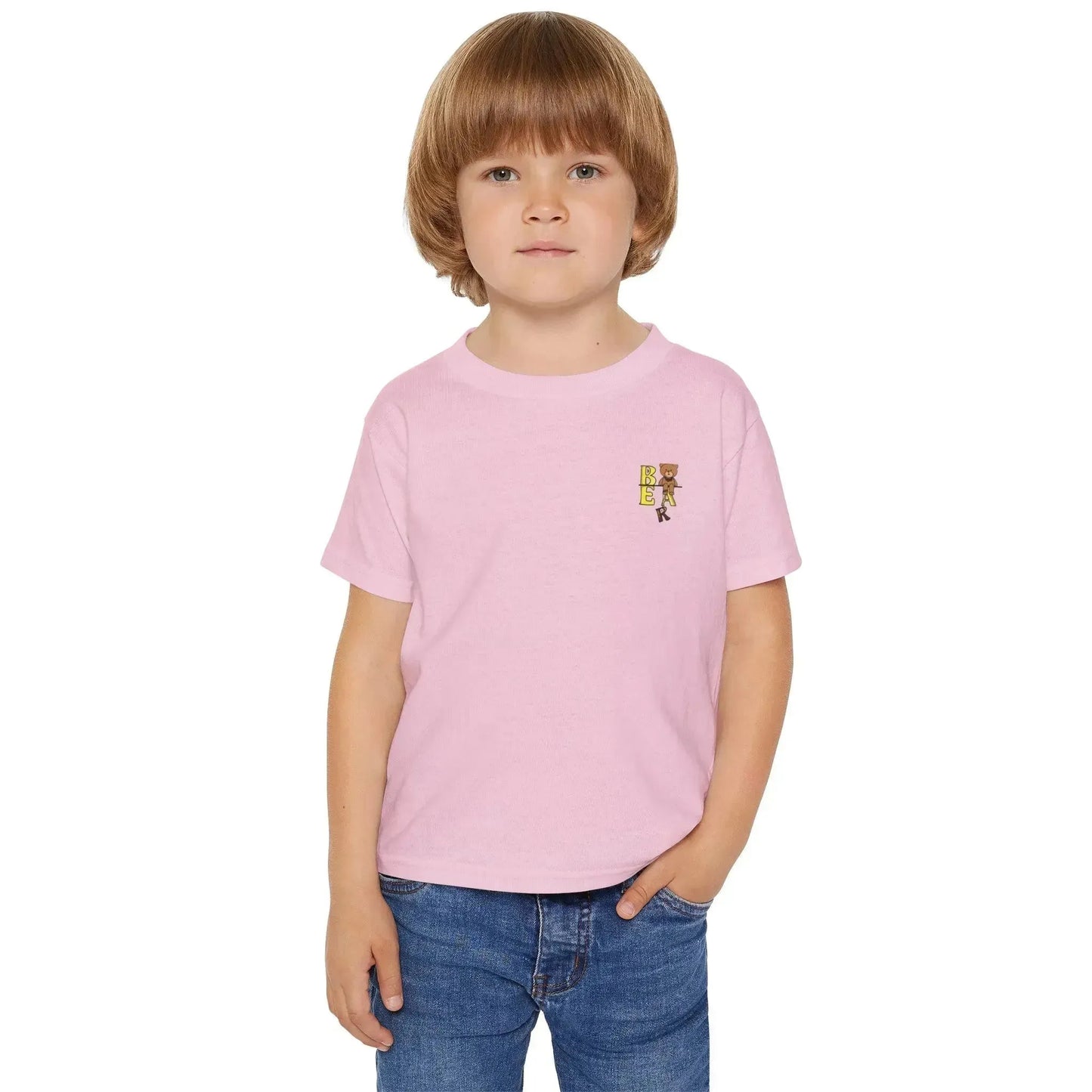 Cute Bear Heavy Cotton T-Shirt for Kids - Vkamian