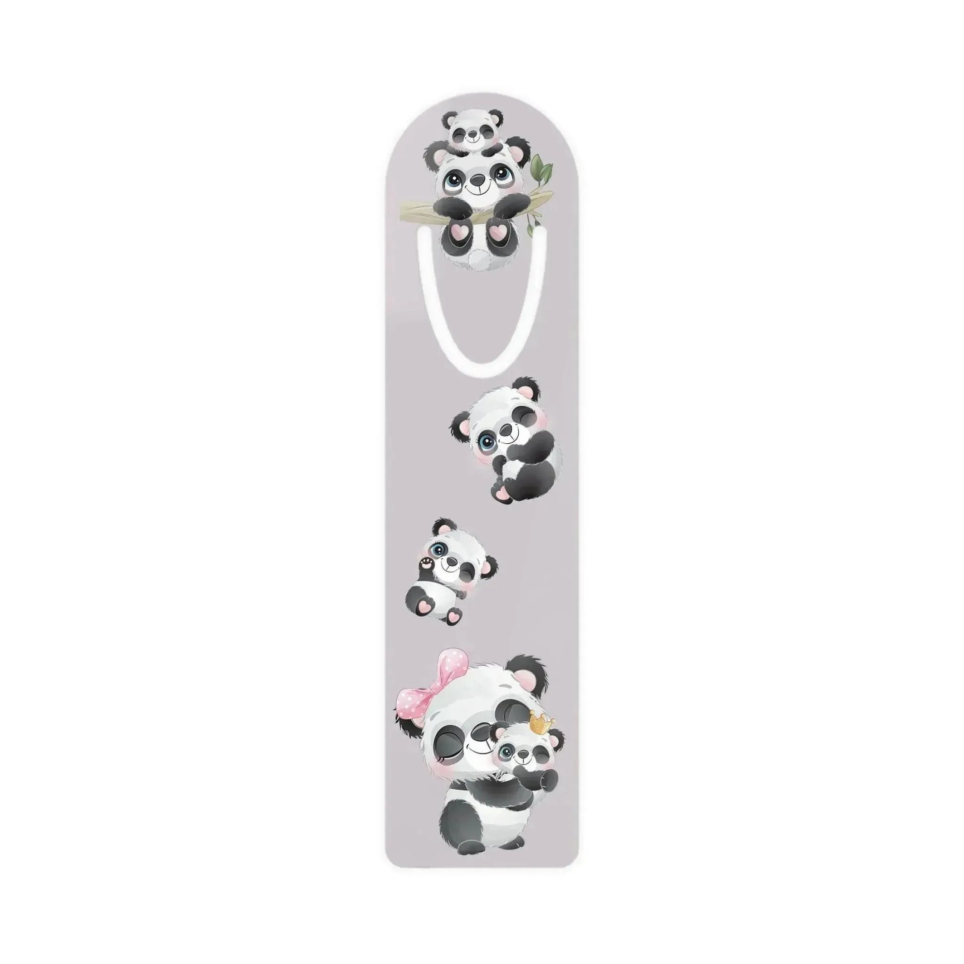 Cute Family Panda Bears Aluminum Bookmark - Vkamian