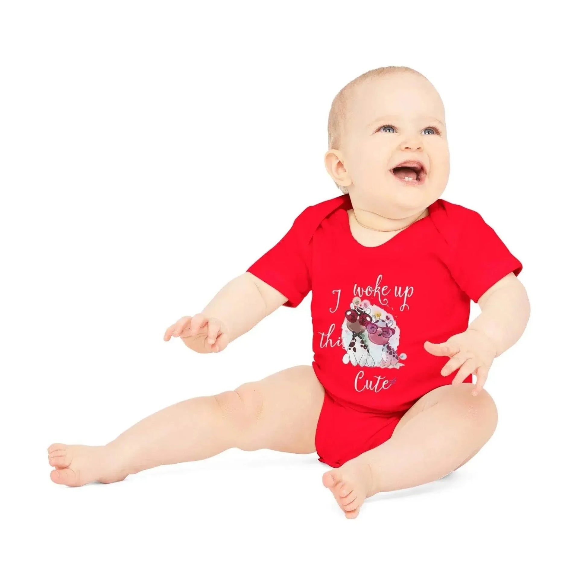 Cute Giraffe Baby Organic Short Sleeve Bodysuit - Vkamian