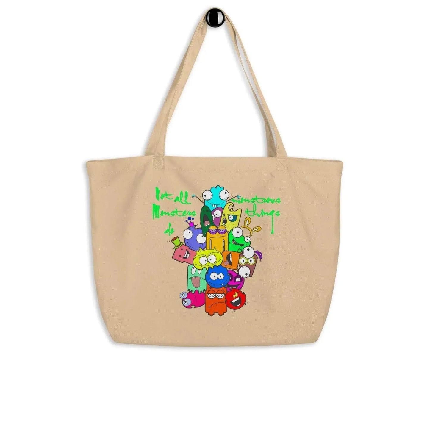 Cute Monsters Large organic tote bag - Vkamian