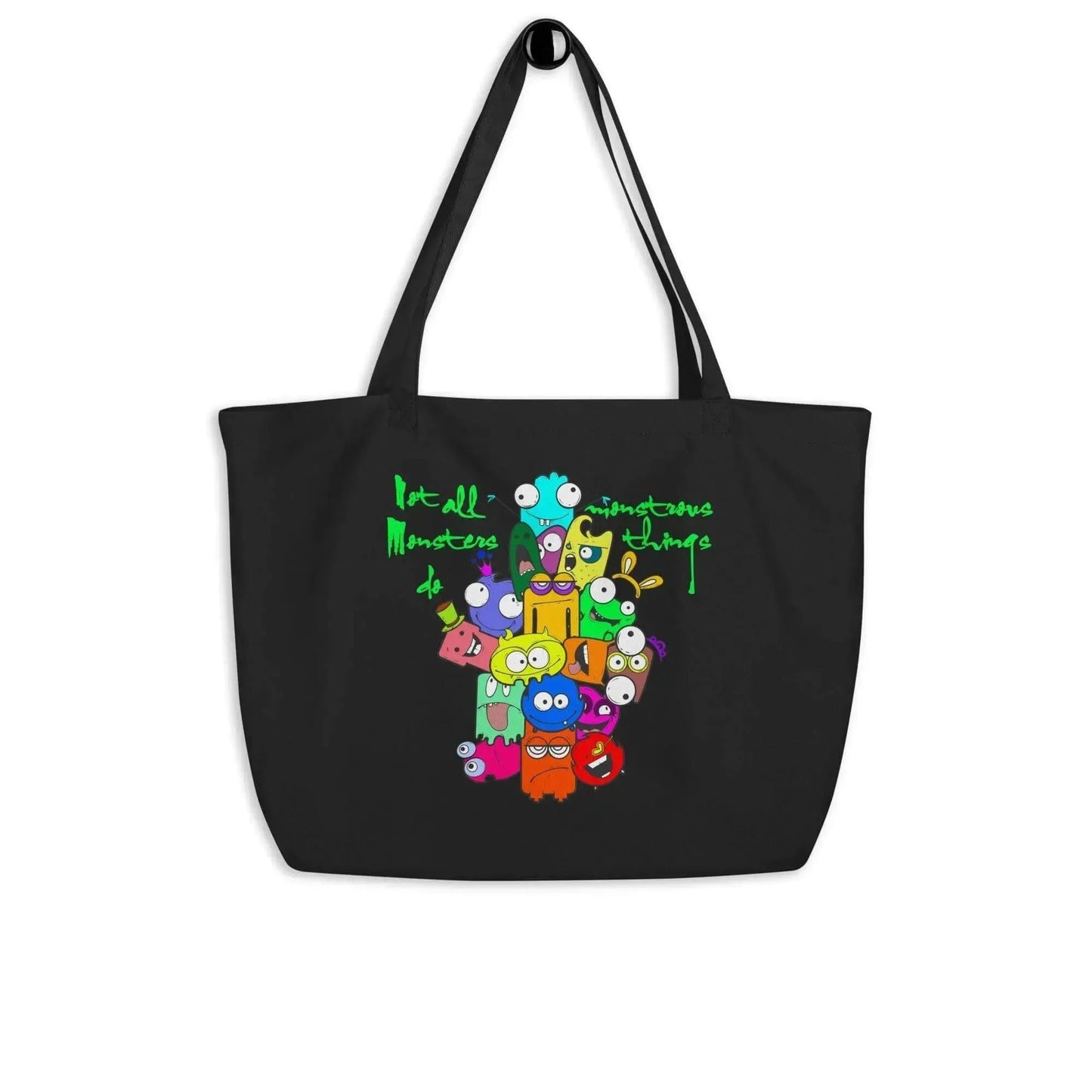 Cute Monsters Large organic tote bag - Vkamian