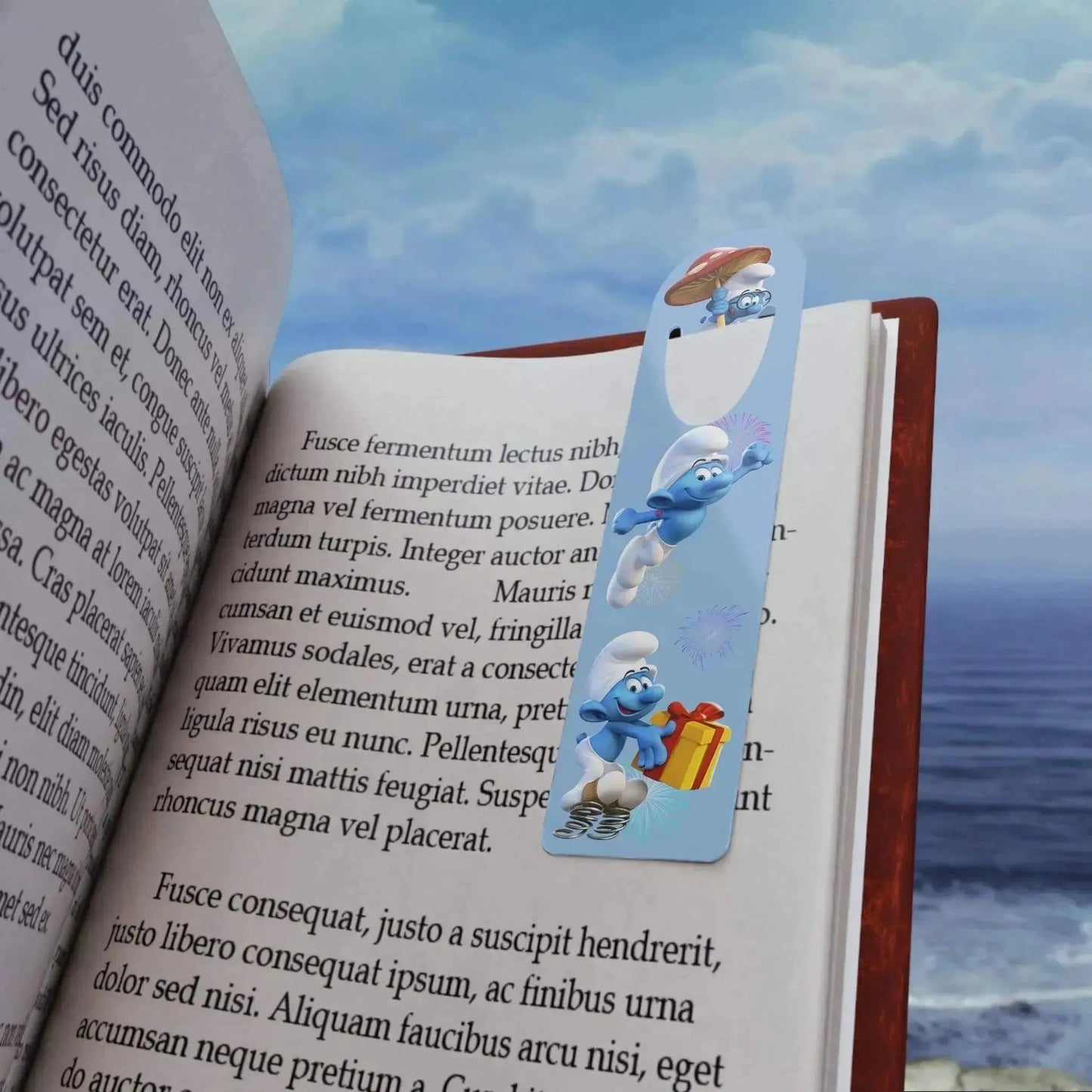 Fantastic Firework Smurf Aluminum Bookmark - Vkamian