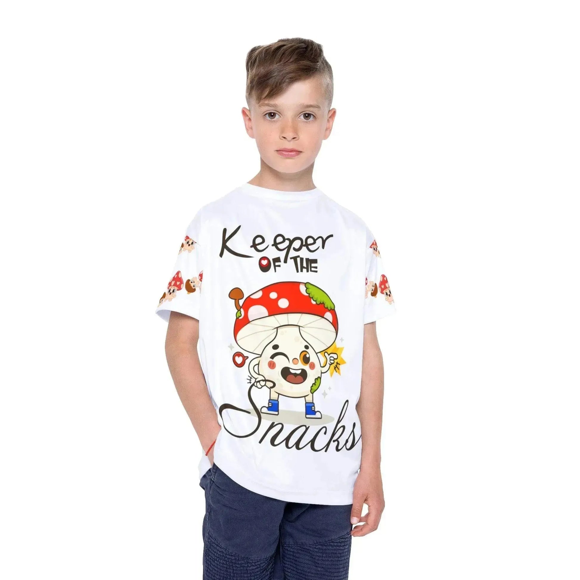 Funny Mushroom Snack Kids Sports Jersey (AOP) - Vkamian