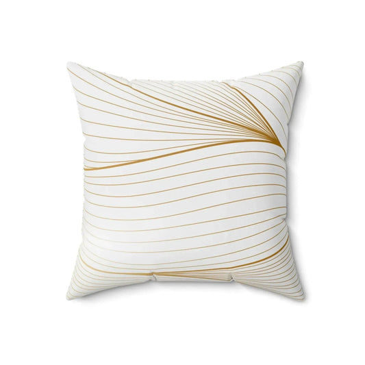 Gradient Golden Spun Polyester Square Pillow - Vkamian