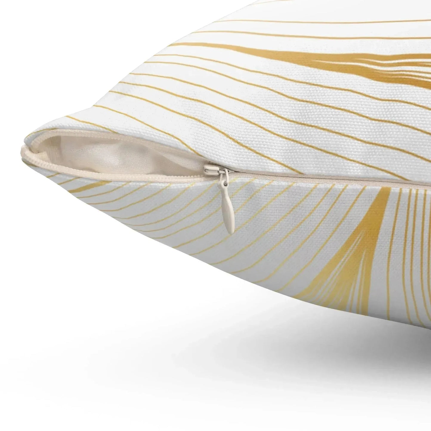 Gradient Golden Spun Polyester Square Pillow - Vkamian