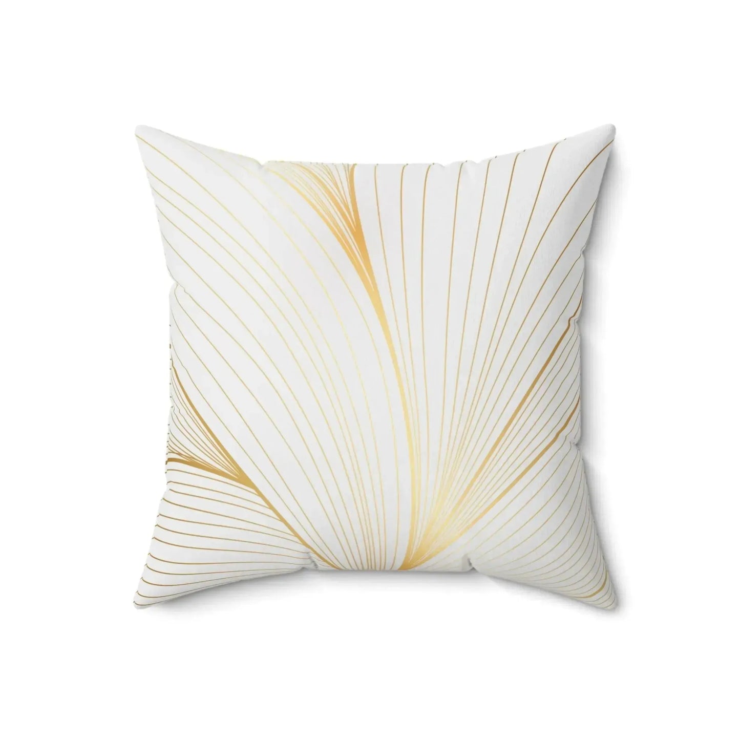 Gradient Golden Spun Polyester Square Pillow - Vkamian