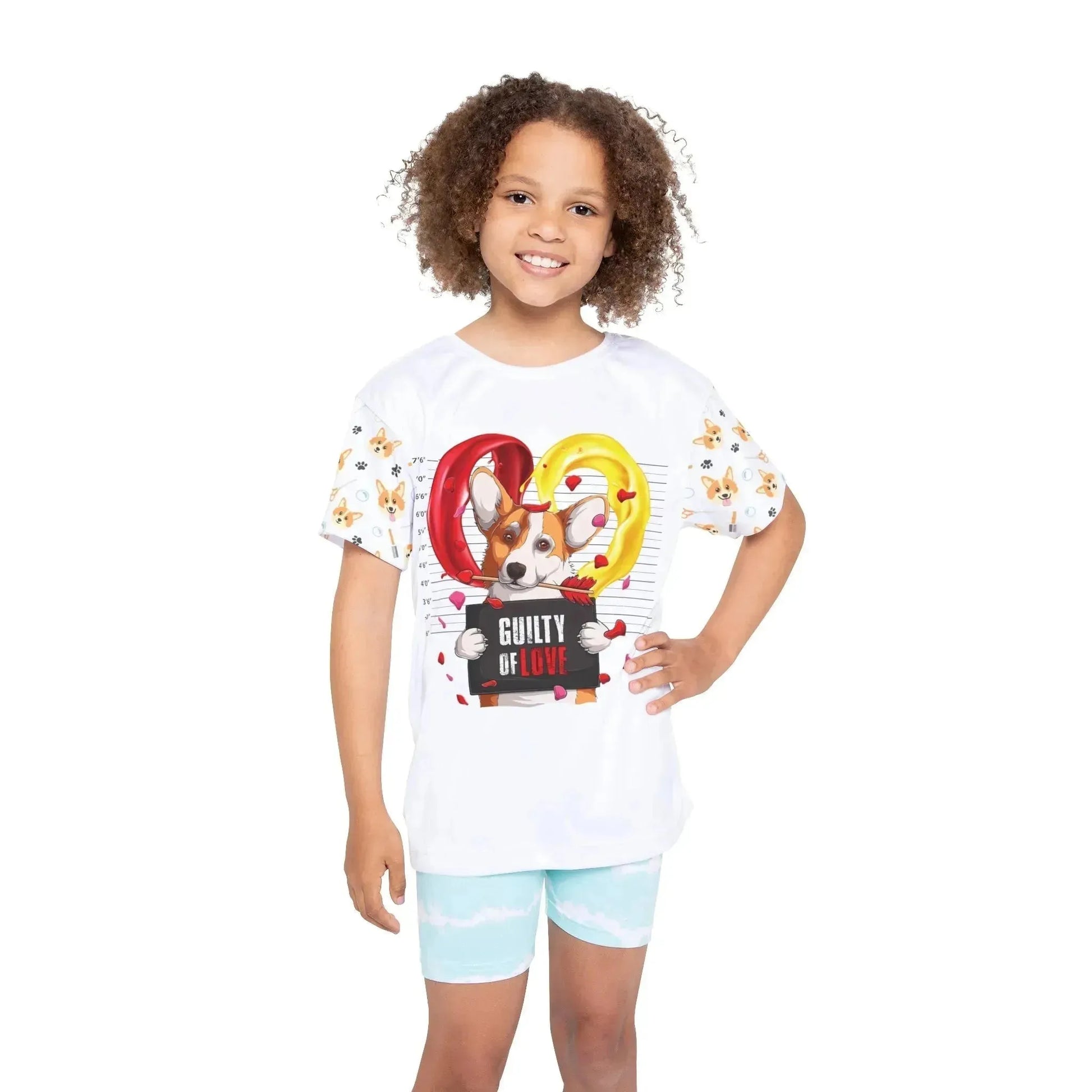 Guilty Of Love Corgi Kids Sports Jersey (AOP) - Vkamian