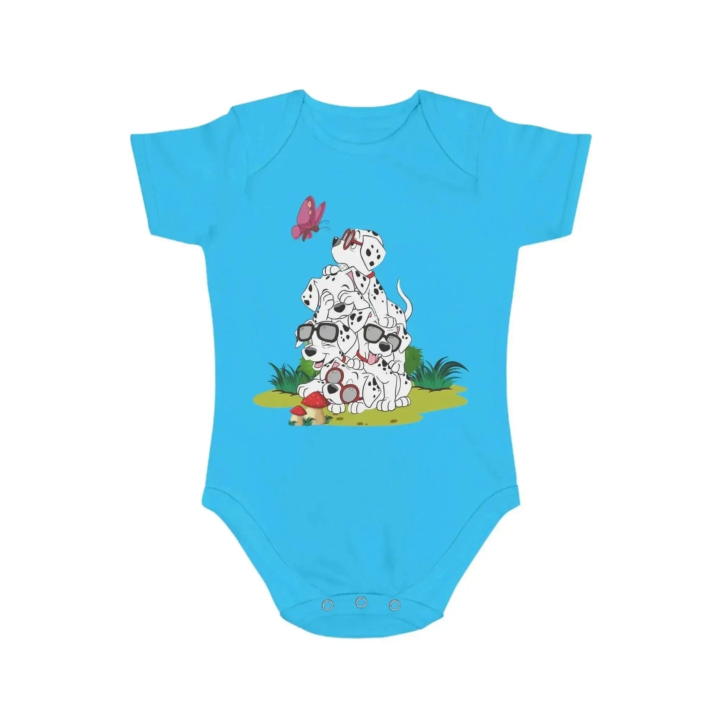 Heartwarming Puppies Print Baby Onesie - Vkamian