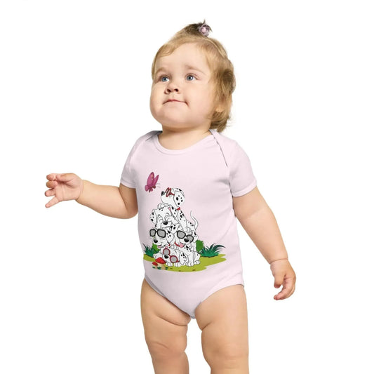 Heartwarming Puppies Print Baby Onesie - Vkamian