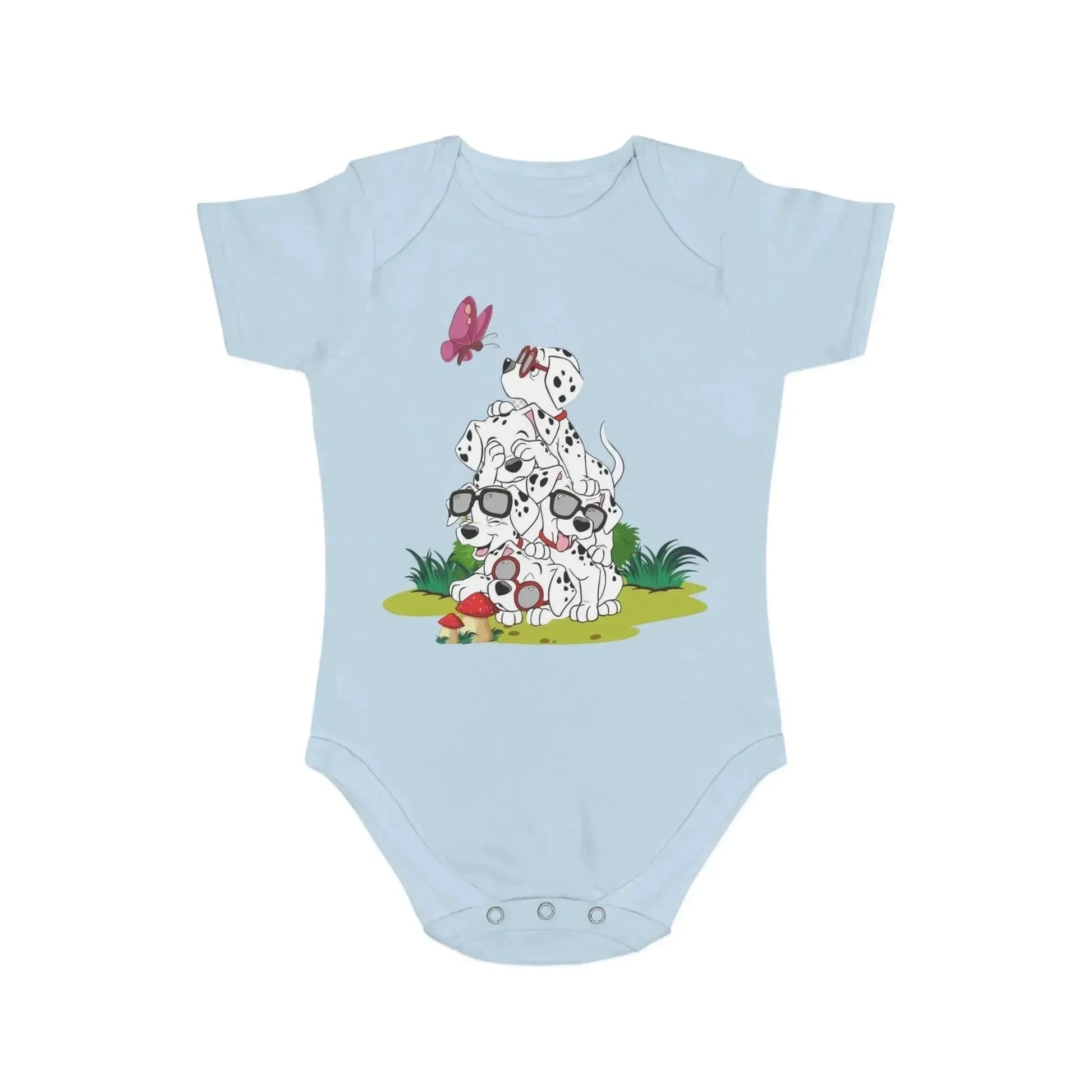 Heartwarming Puppies Print Baby Onesie - Vkamian