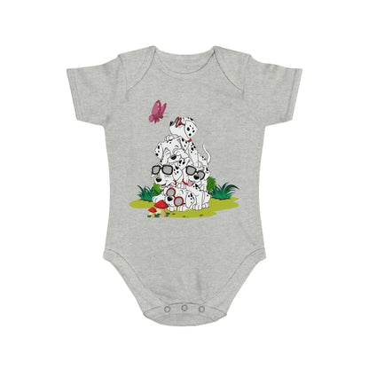 Heartwarming Puppies Print Baby Onesie - Vkamian