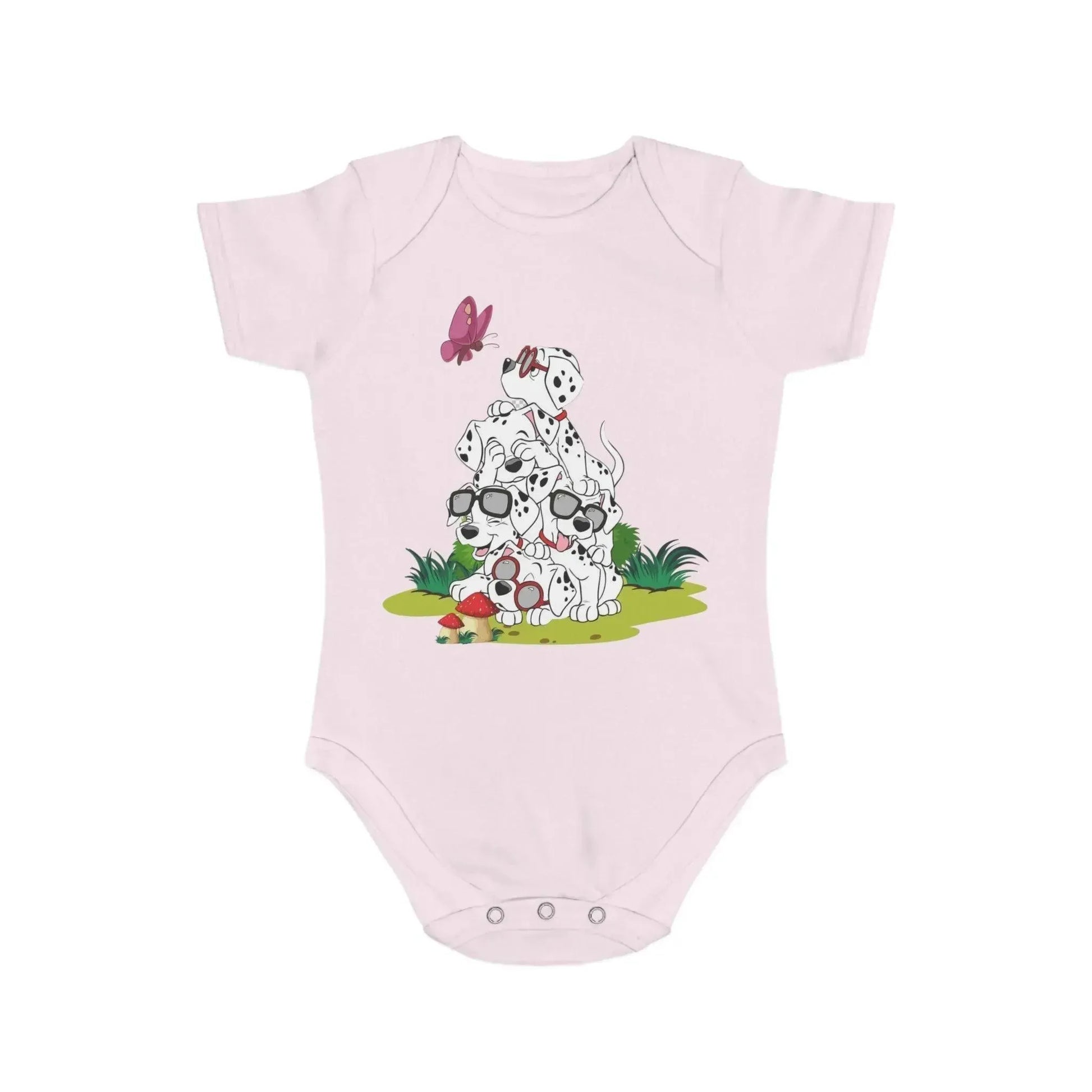 Heartwarming Puppies Print Baby Onesie - Vkamian