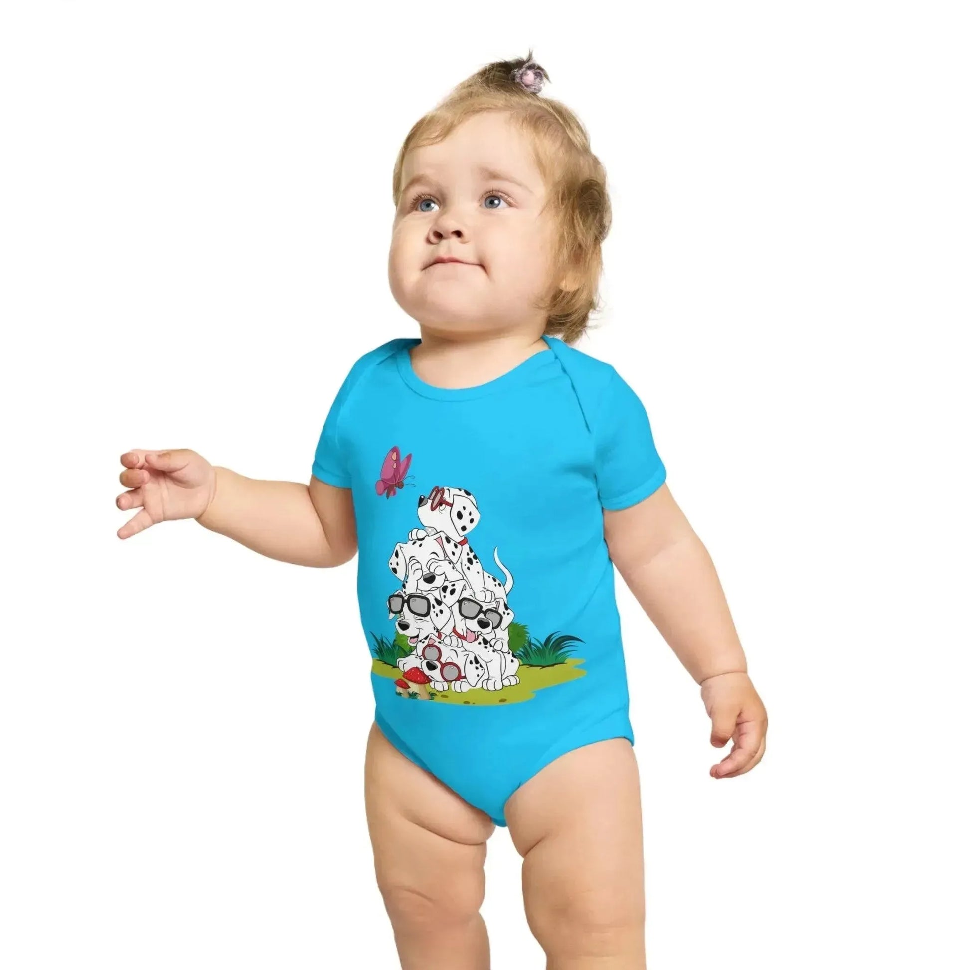 Heartwarming Puppies Print Baby Onesie - Vkamian