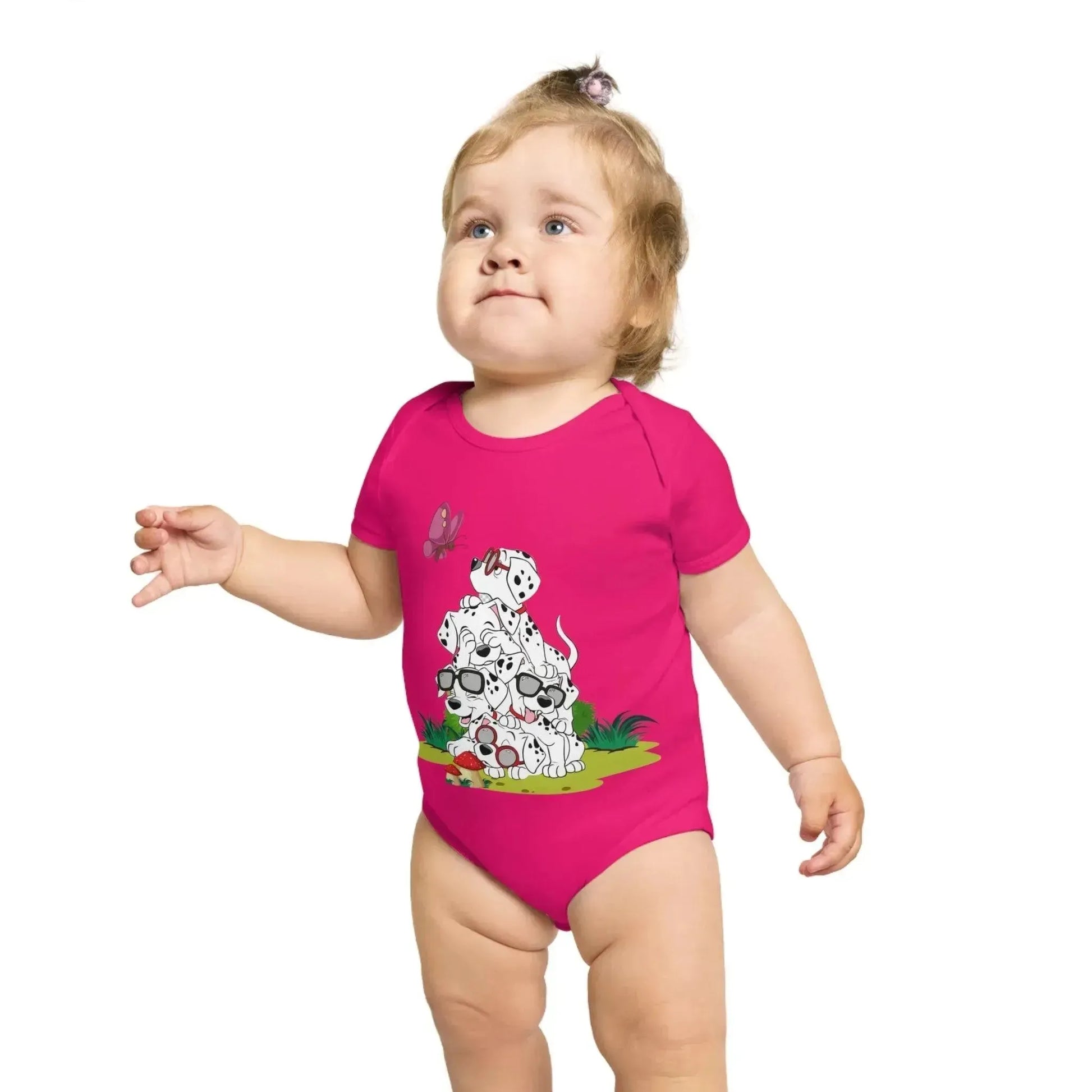 Heartwarming Puppies Print Baby Onesie - Vkamian