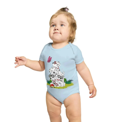 Heartwarming Puppies Print Baby Onesie - Vkamian