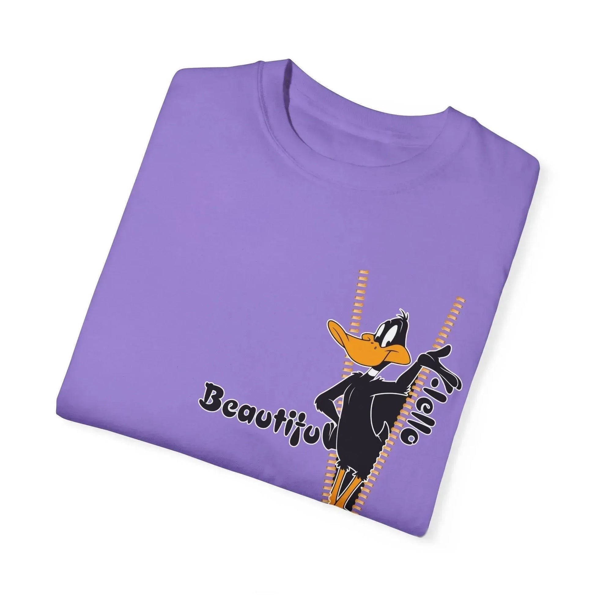 Hello Beautiful Funny Duck Unisex Garment-Dyed T-shirt - Vkamian