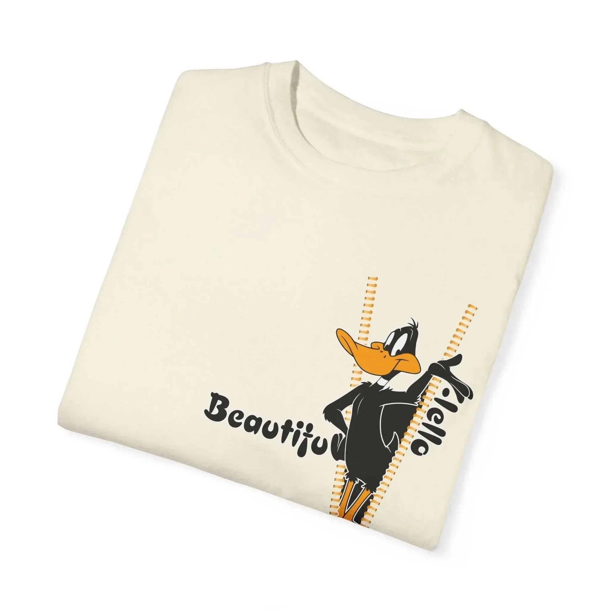 Hello Beautiful Funny Duck Unisex Garment-Dyed T-shirt - Vkamian