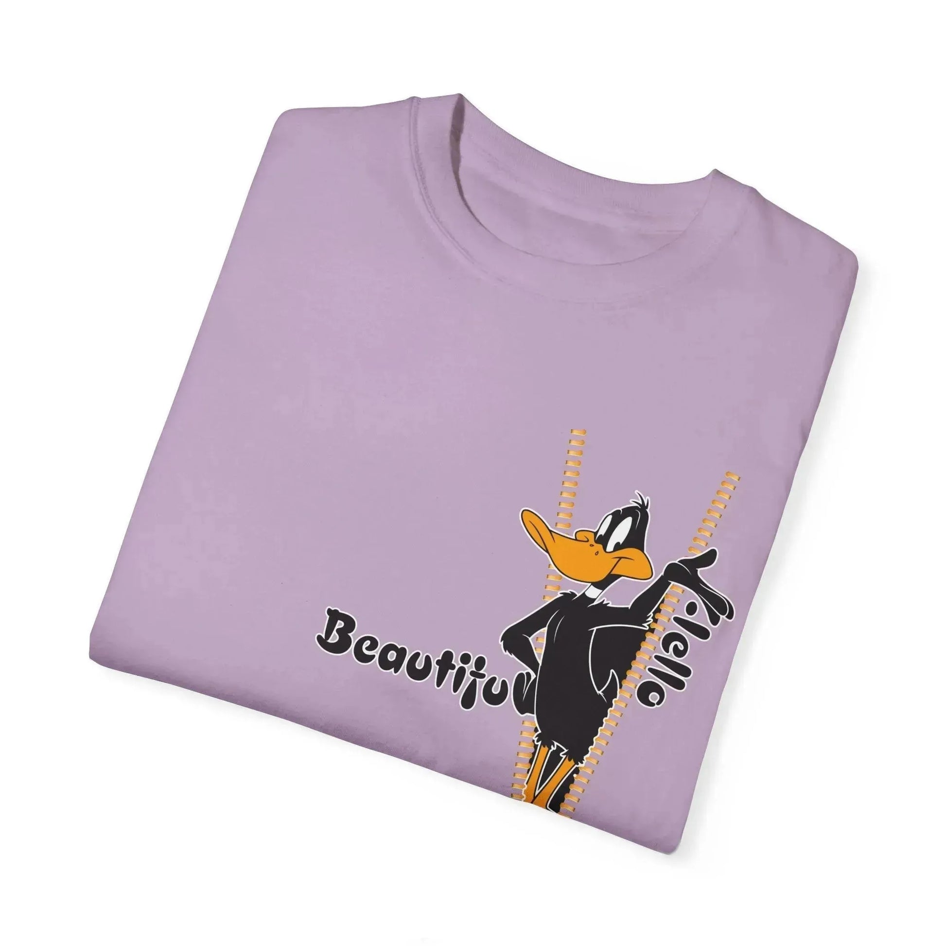 Hello Beautiful Funny Duck Unisex Garment-Dyed T-shirt - Vkamian