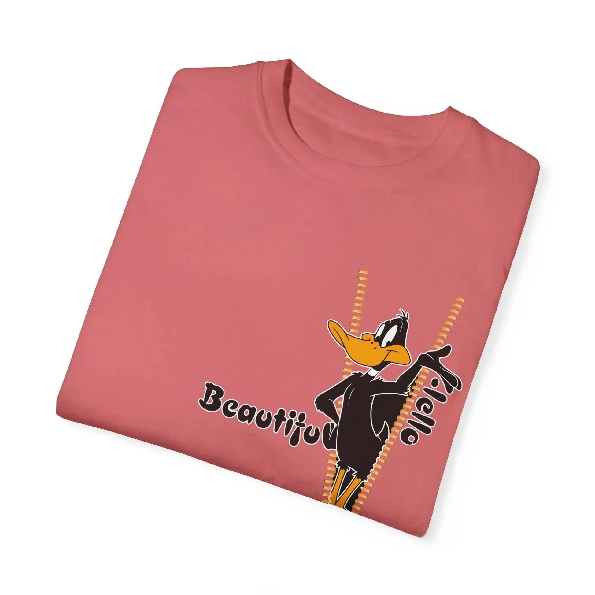 Hello Beautiful Funny Duck Unisex Garment-Dyed T-shirt - Vkamian