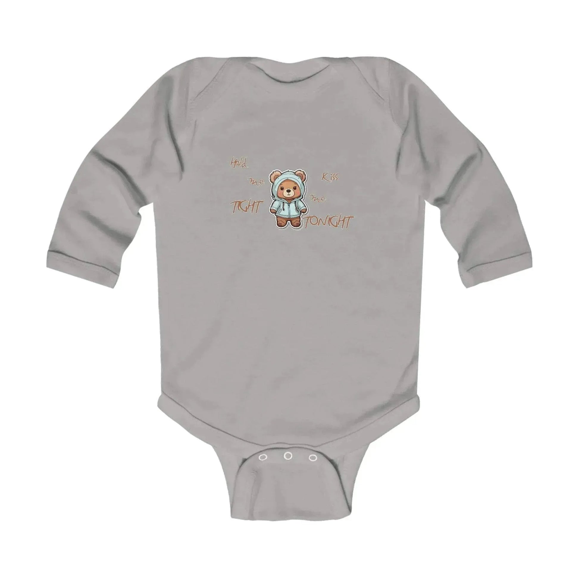 Hold Me Tight And Kiss Me Tonight Bear Infant Long Sleeve Bodysuit - Vkamian