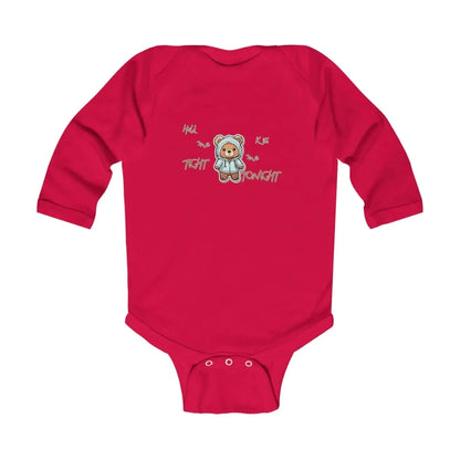 Hold Me Tight And Kiss Me Tonight Bear Infant Long Sleeve Bodysuit - Vkamian