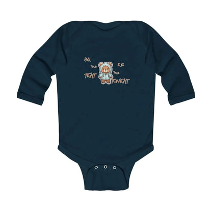 Hold Me Tight And Kiss Me Tonight Bear Infant Long Sleeve Bodysuit - Vkamian