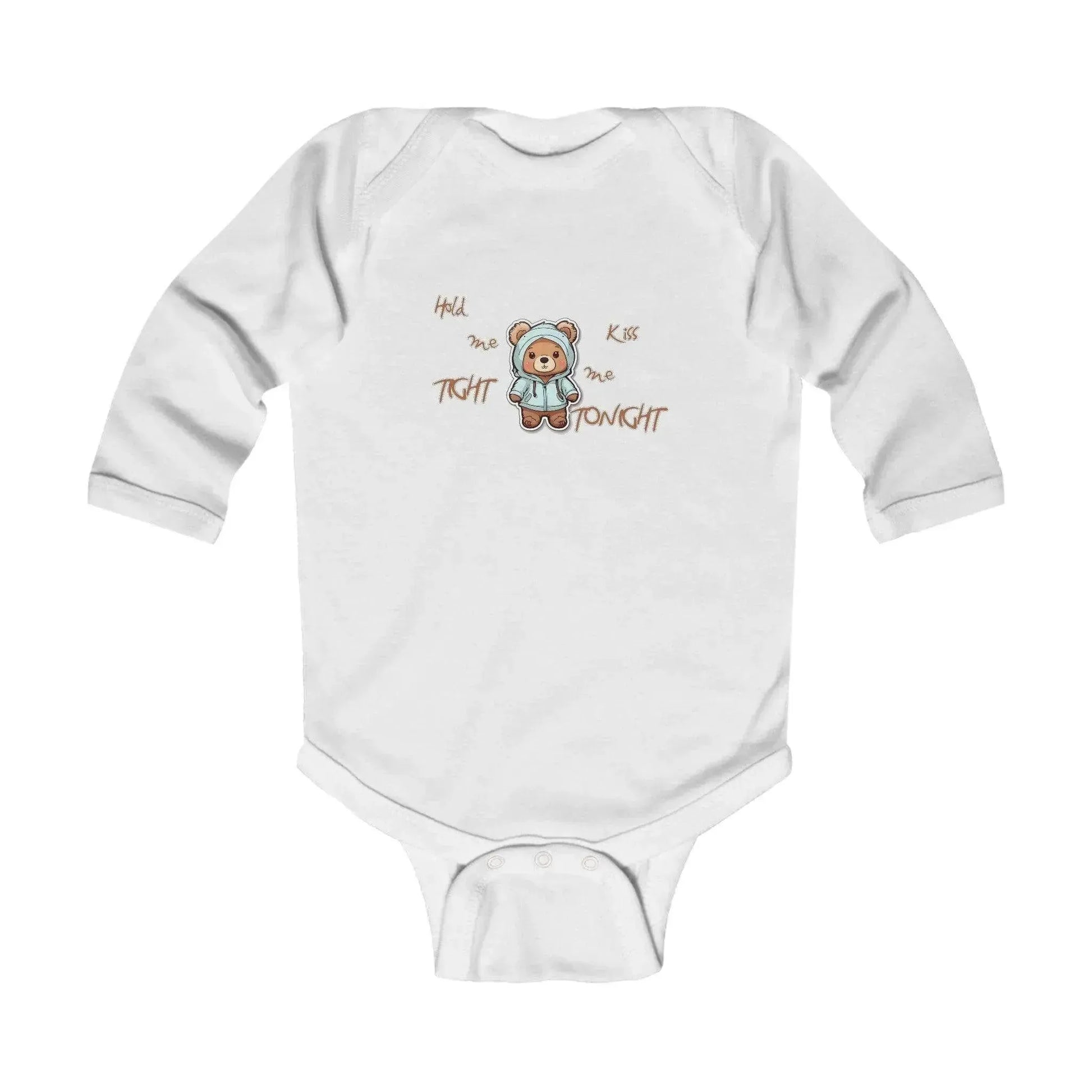 Hold Me Tight And Kiss Me Tonight Bear Infant Long Sleeve Bodysuit - Vkamian