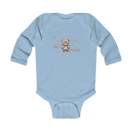 Hold Me Tight And Kiss Me Tonight Bear Infant Long Sleeve Bodysuit - Vkamian