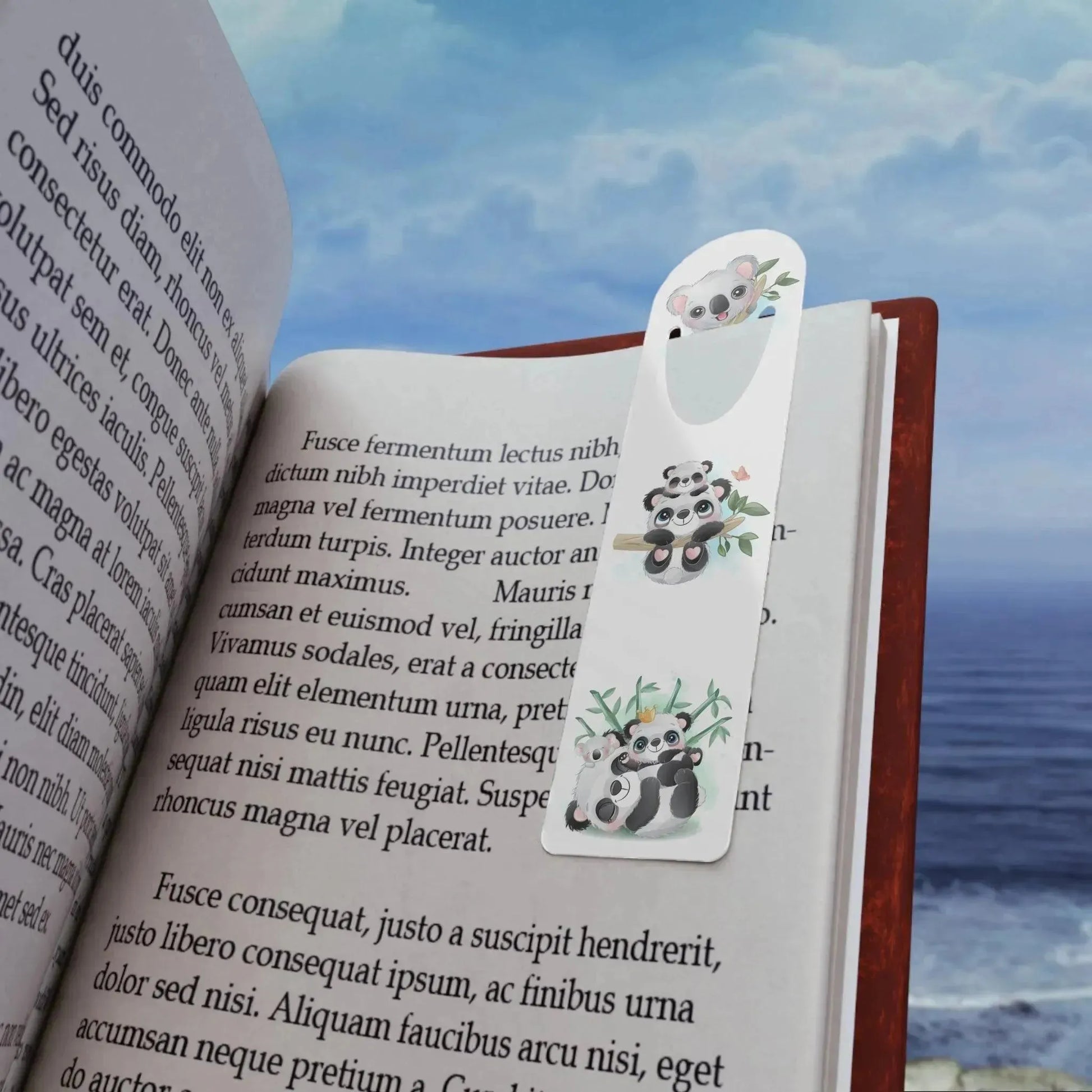 Koala and Panda Bear Aluminum Bookmark - Vkamian