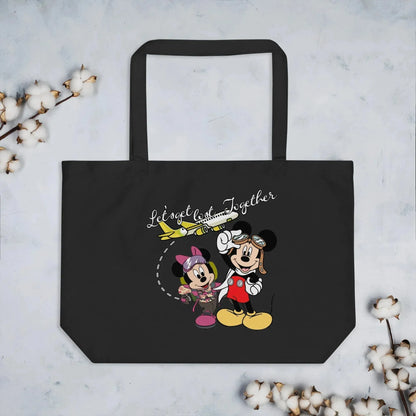 Mickey Minnie Travel Together Large Organic Tote Bag - Vkamian