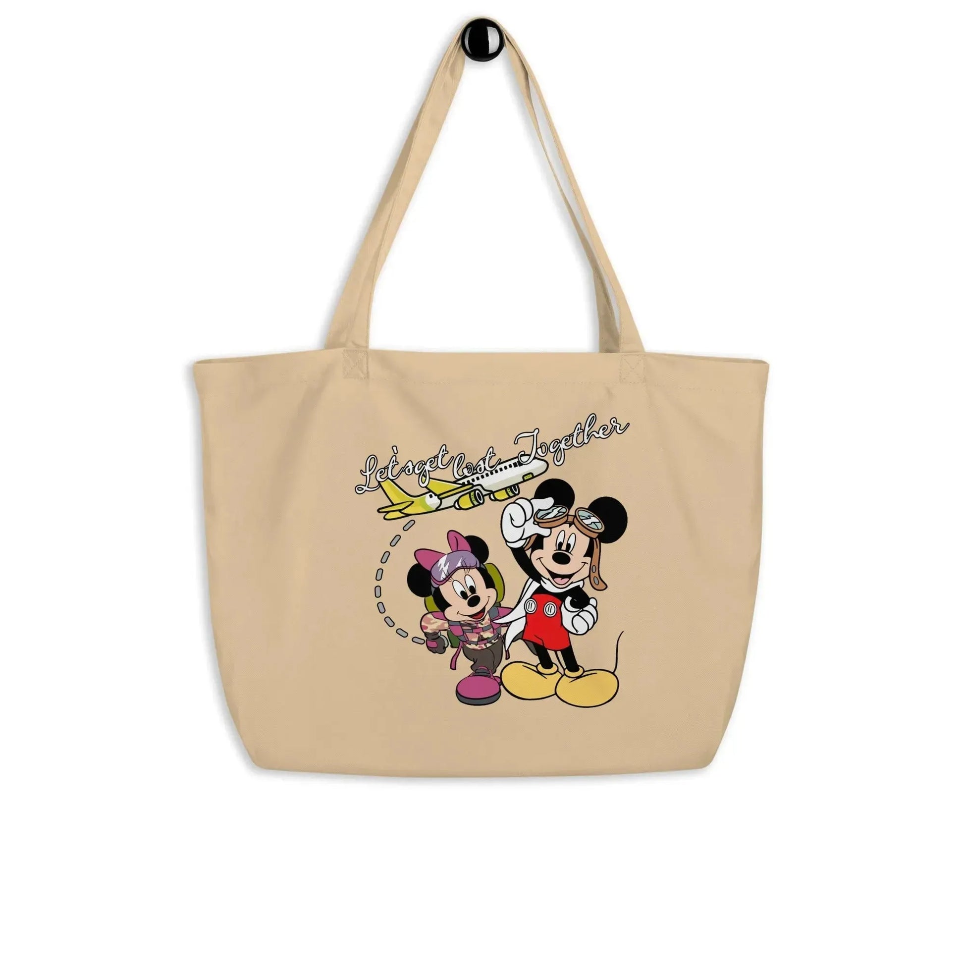 Mickey Minnie Travel Together Large Organic Tote Bag - Vkamian