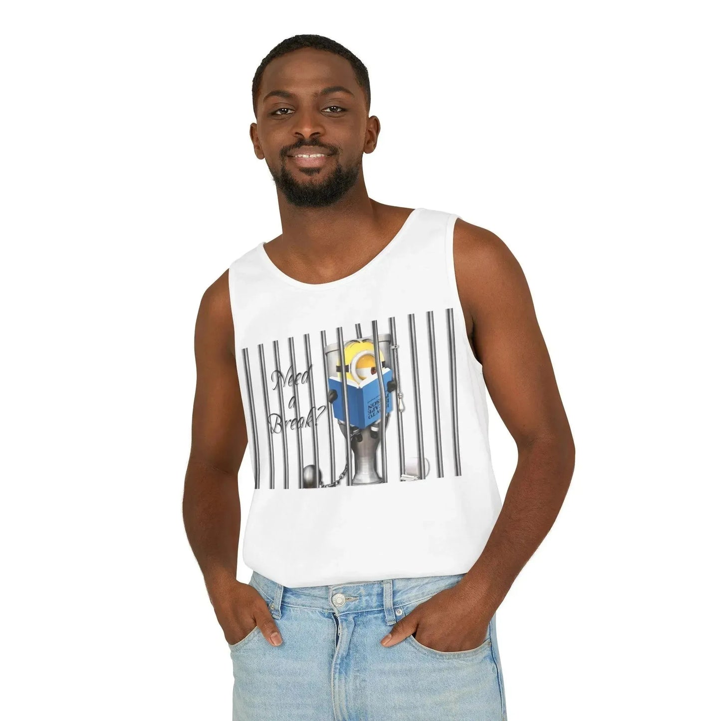 Minion In The Jail Unisex Garment-Dyed Tank Top - Vkamian