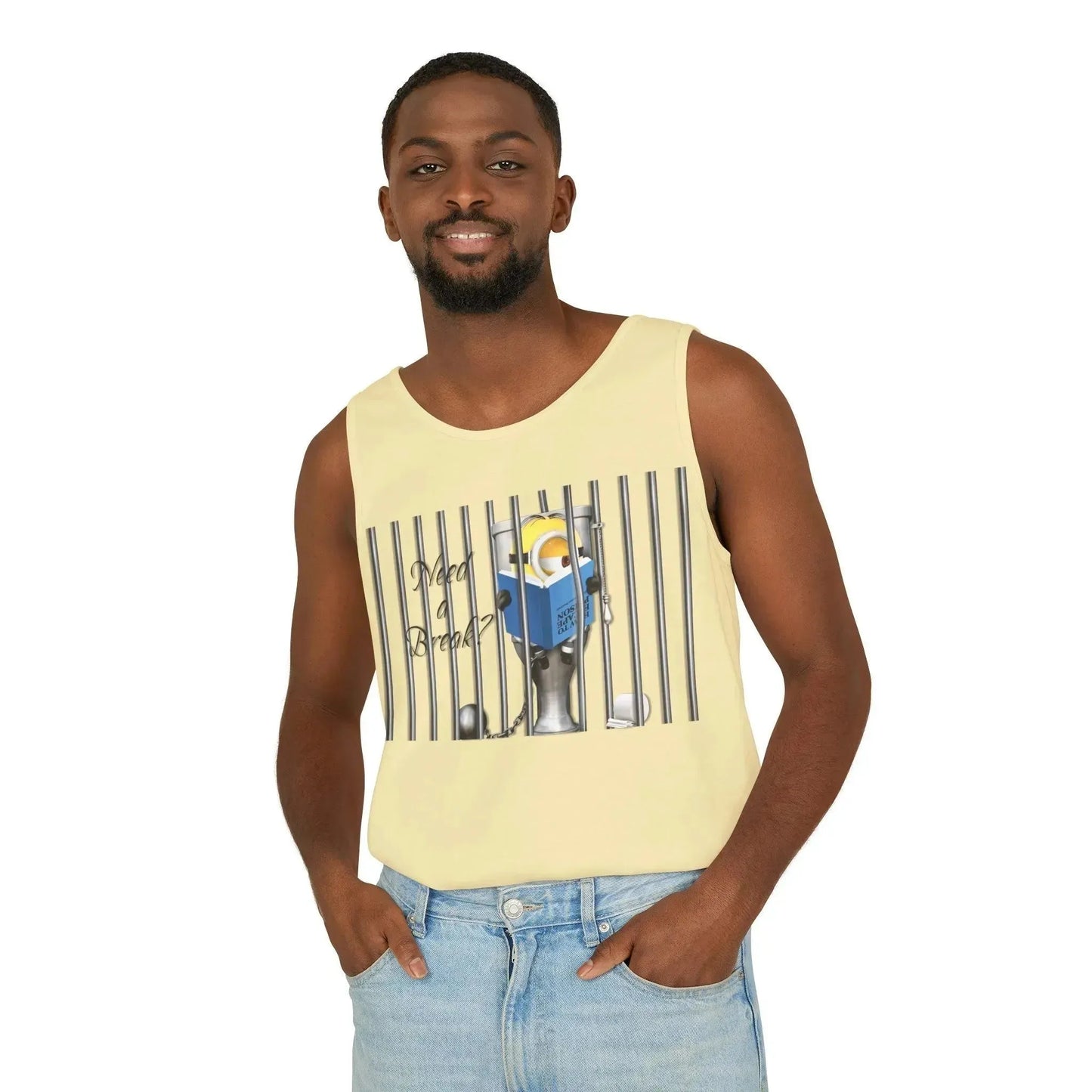 Minion In The Jail Unisex Garment-Dyed Tank Top - Vkamian