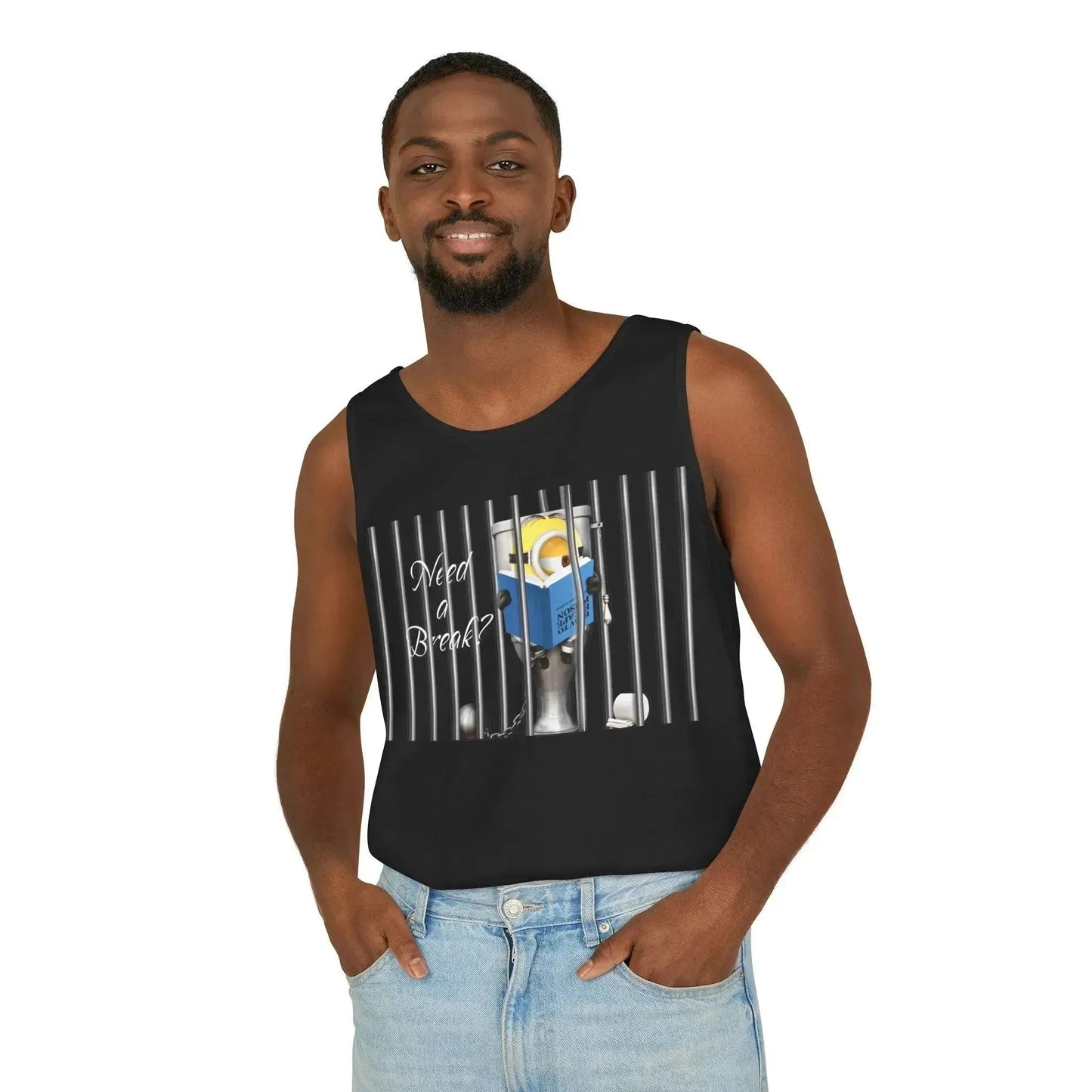 Minion In The Jail Unisex Garment-Dyed Tank Top - Vkamian