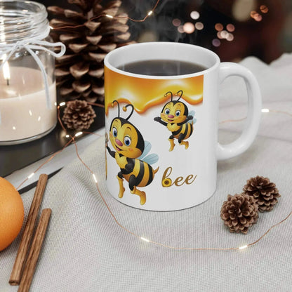 Natural World Honey Bee Ceramic Mug, (11oz, 15oz) - Vkamian