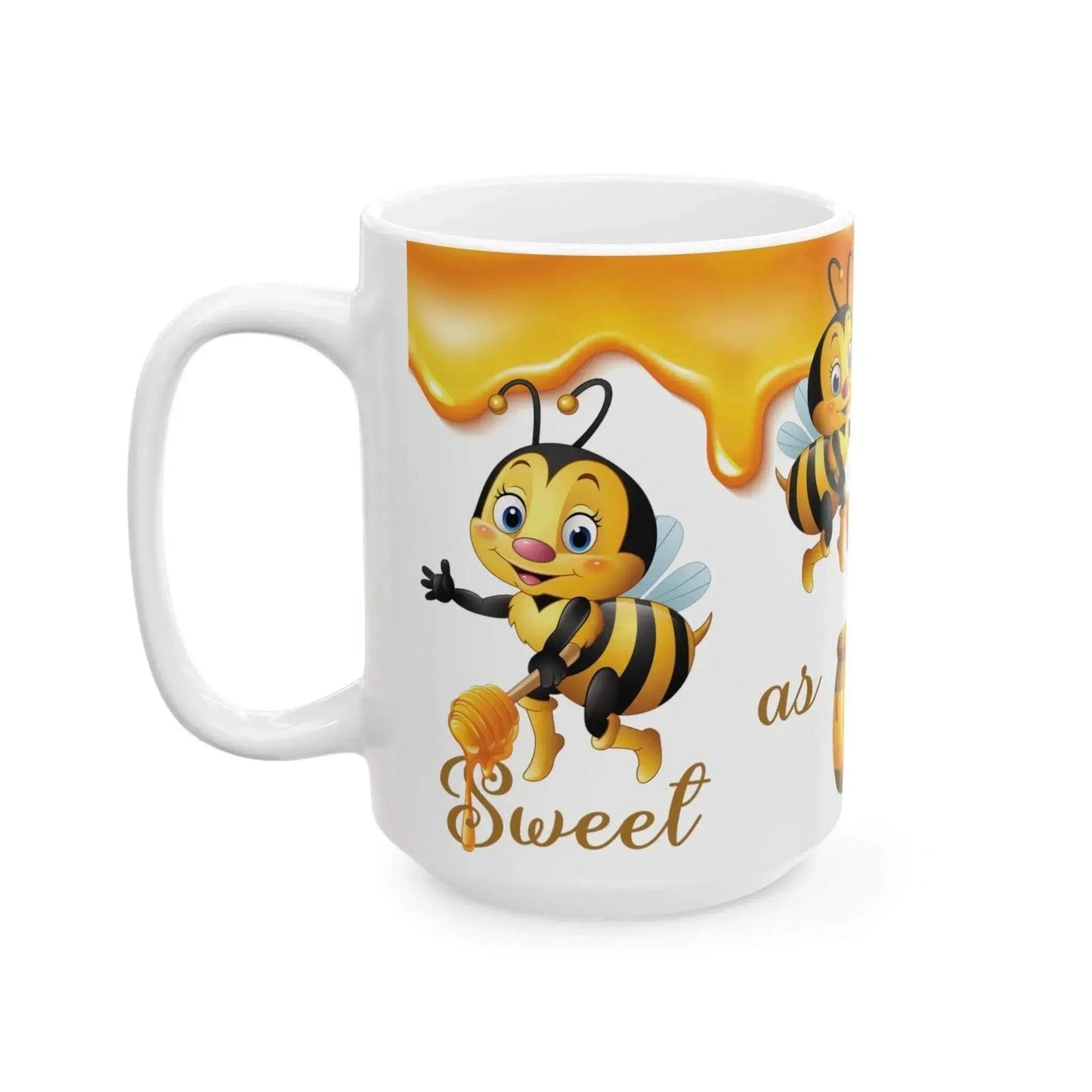 Natural World Honey Bee Ceramic Mug, (11oz, 15oz) - Vkamian