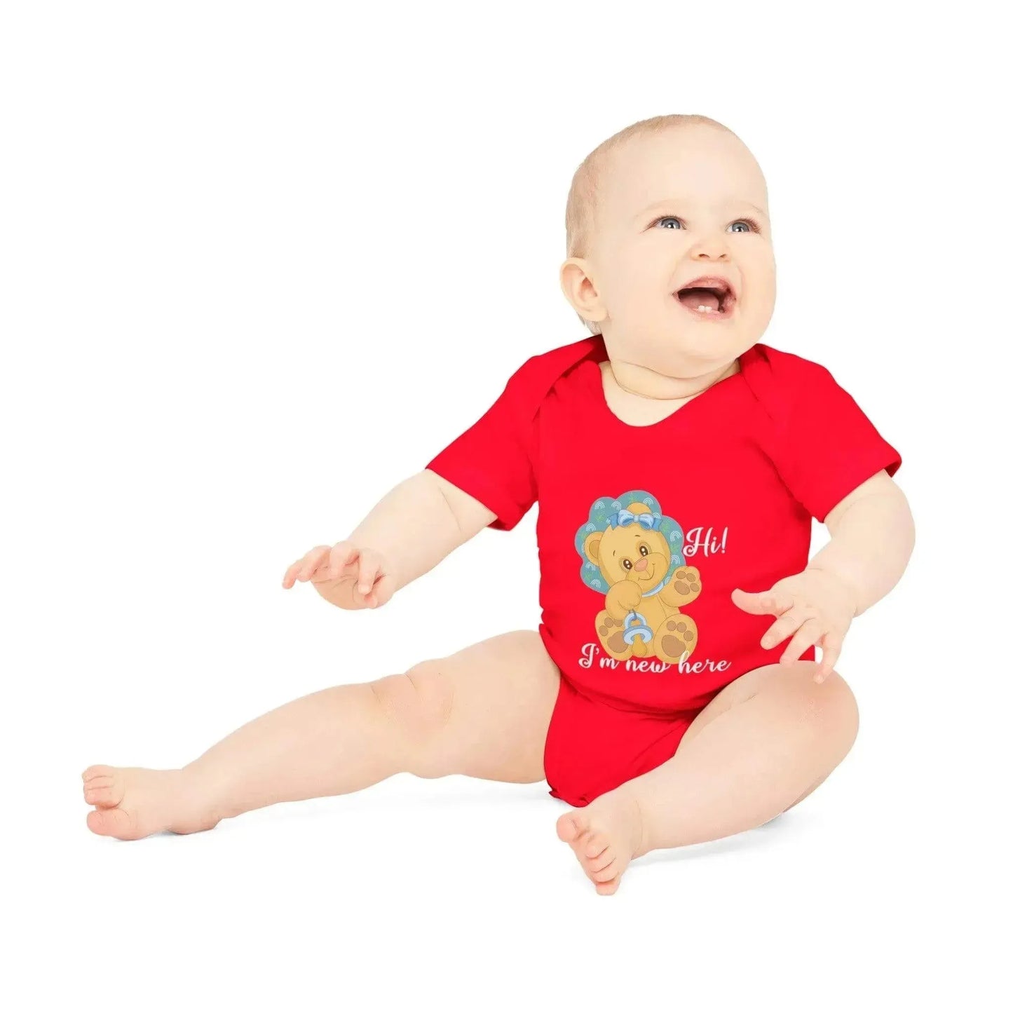 New Baby Bear Organic Short Sleeve Bodysuit - Vkamian