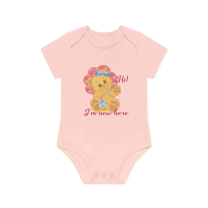 New Baby Bear Organic Short Sleeve Bodysuit - Vkamian