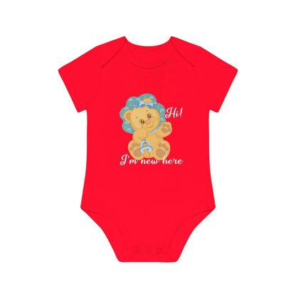 New Baby Bear Organic Short Sleeve Bodysuit - Vkamian