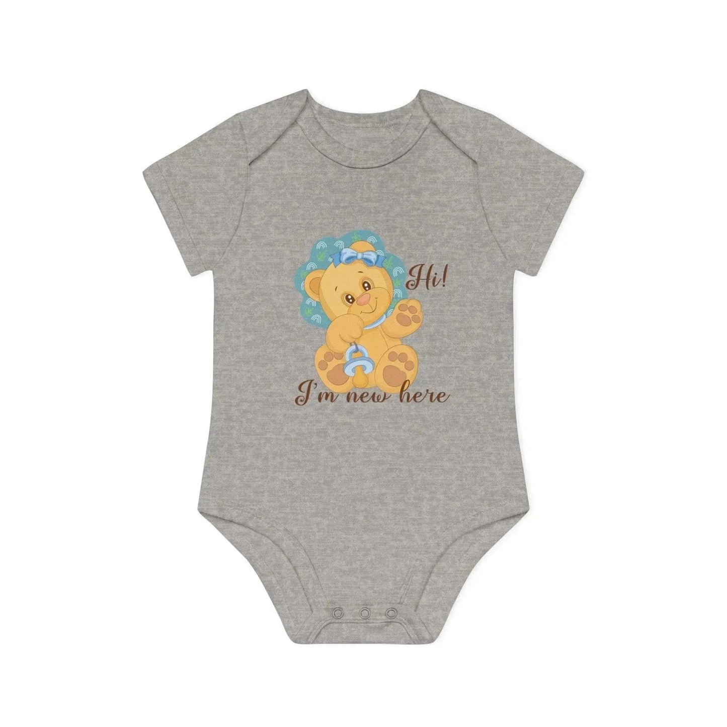 New Baby Bear Organic Short Sleeve Bodysuit - Vkamian