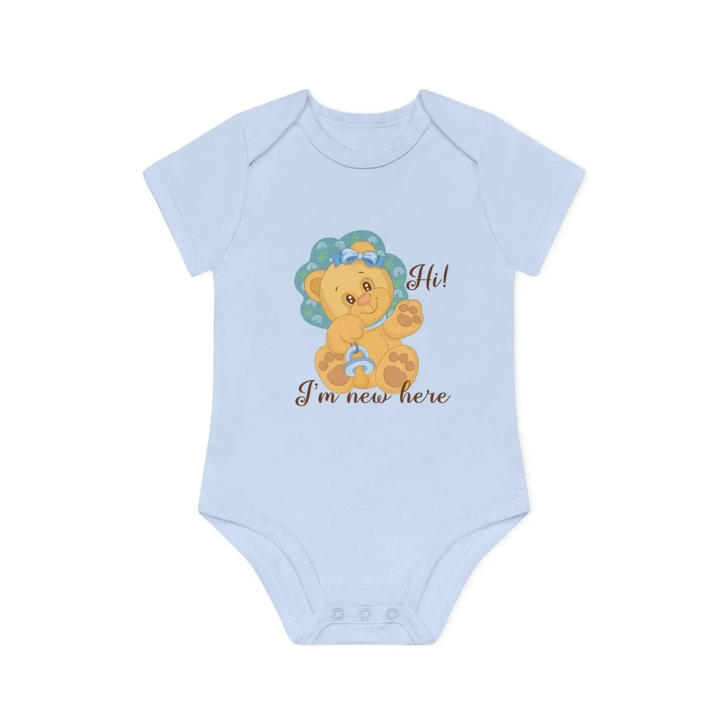 New Baby Bear Organic Short Sleeve Bodysuit - Vkamian