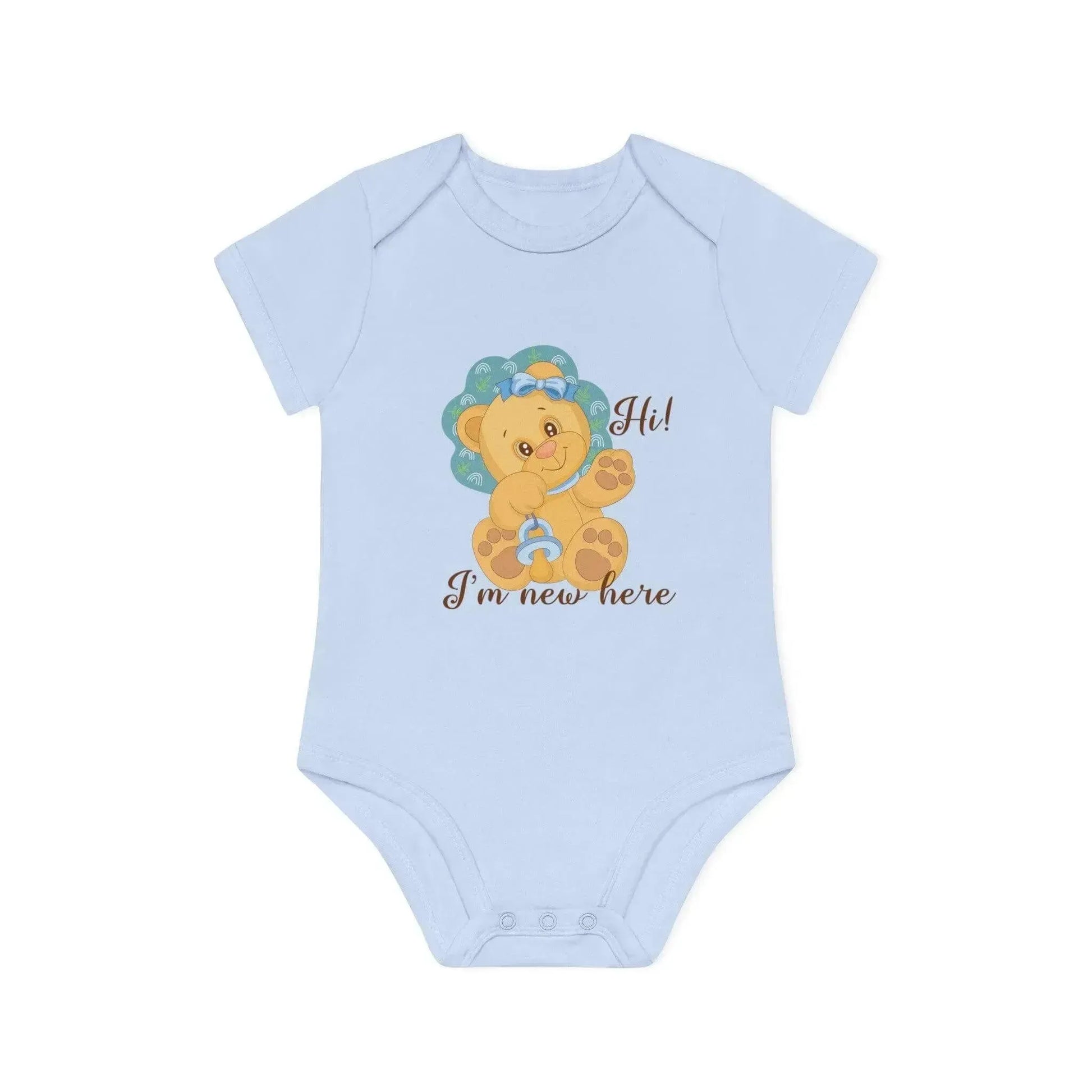 New Baby Bear Organic Short Sleeve Bodysuit - Vkamian