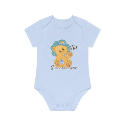 New Baby Bear Organic Short Sleeve Bodysuit - Vkamian