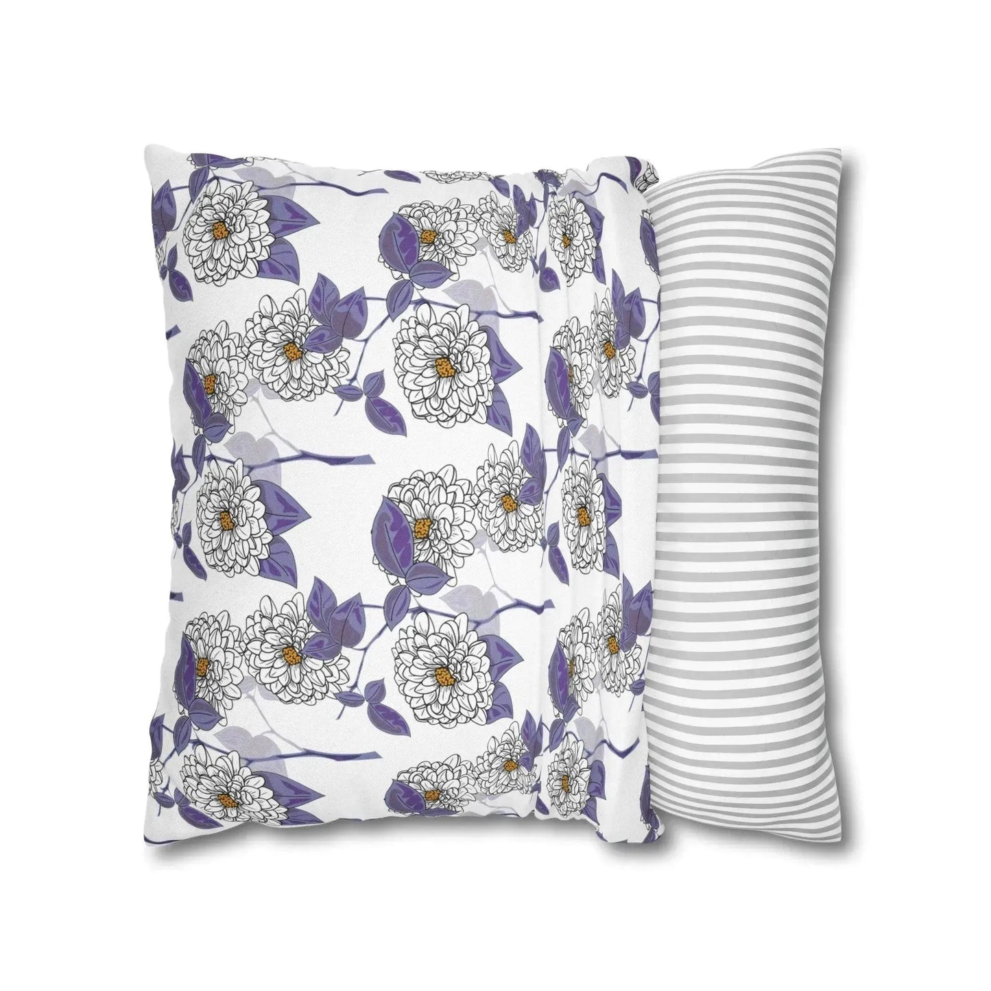 Peony flower Spun Polyester Square Pillowcase - Vkamian