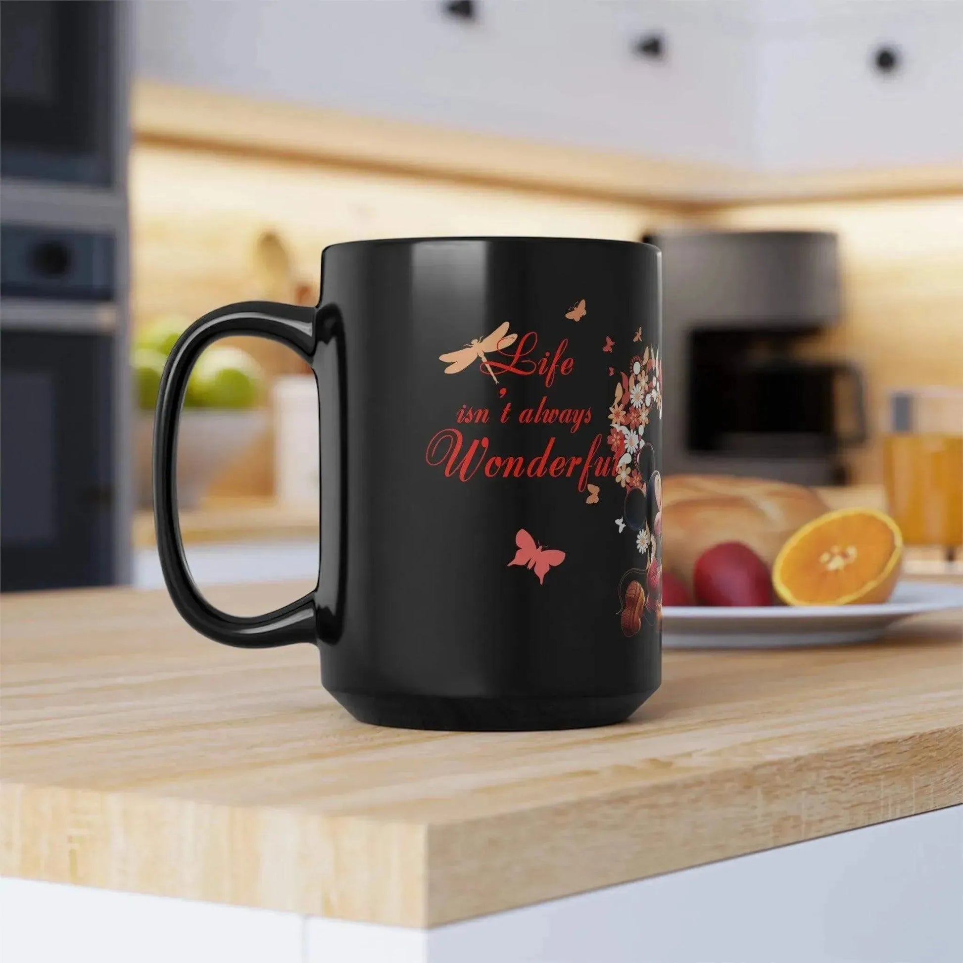 Proposal Heart Touching Mickey Minnie Black Mug - Vkamian