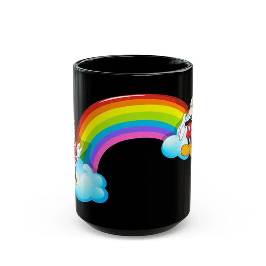 Rainbow Mickey Minnie Mouse Black Ceramic Mug - Vkamian